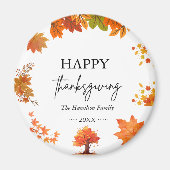 Cozy Fall Thanksgiving Dinner Party マグネット (正面)