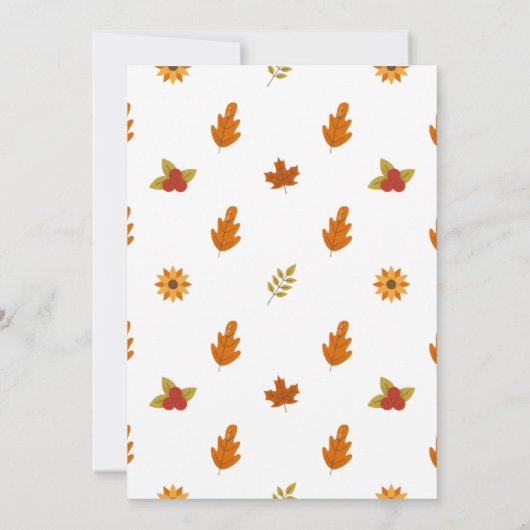 Cozy Fall Thanksgiving Dinner Party 招待状 (裏面)