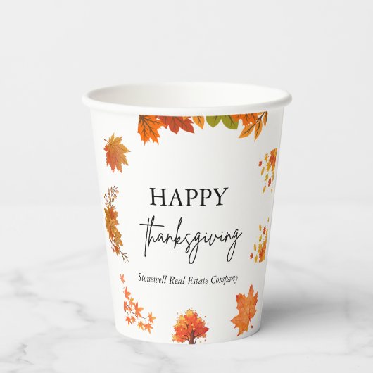 Cozy Fall Thanksgiving Dinner Party 紙コップ (裏面)