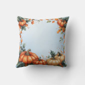 Cozy, Fall Themed Throw Pillow クッション (裏面)