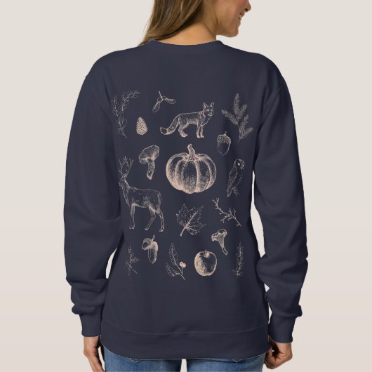 Cozy Fall Vibes スウェットシャツ (裏面)