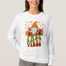 Cozy Fall Vibes Seasonal Gnome Graphic Shirt