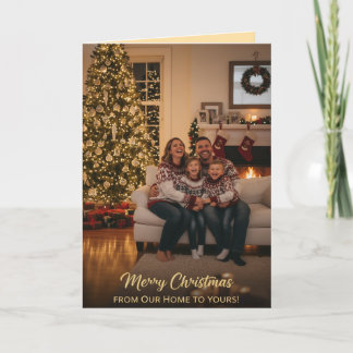 Cozy Family Christmas Greeting カード