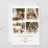 Cozy Family Snowy Cabin Merry Christmas Photo Card シーズンカード (裏面)