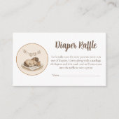 Cozy Farm Baby Shower Diaper Raffle – Rustic Pony エンクロージャーカード (正面)