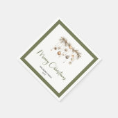 Cozy Farmhouse Christmas Balls Family Napkins スタンダードカクテルナプキン (角)