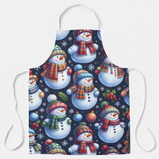Cozy Festive Snowman エプロン (正面)