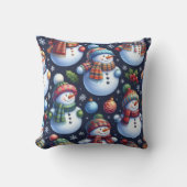 Cozy Festive Snowman クッション (正面)