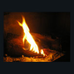 Cozy Fire Poster ポスター<br><div class="desc">Cozy Fire Poster is a beautiful winter holiday Picture from home. I love a blaze burning in the fireplace to shake off the snowy chills at night. Photo taken with an Olympus D-435 on portrait setting in natural light.</div>