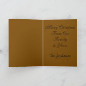 Cozy Fire with Bears Custom Christmas カード (内部)