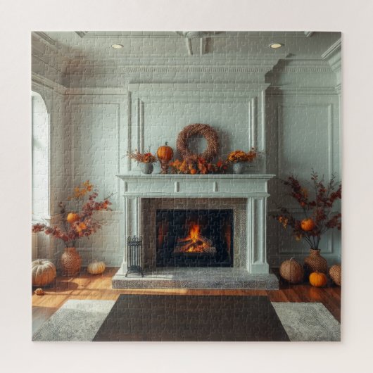 Cozy fireplace ジグソーパズル (縦)