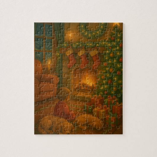 Cozy Fireplace & Stockings ジグソーパズル (縦)