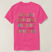 Cozy Fires Hot Chocolate Candy Canes Sweater Weath Tシャツ (デザイン正面)