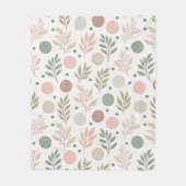 Cozy Fleece Blanket with Classic Polka Dot Pattern フリースブランケット (正面)