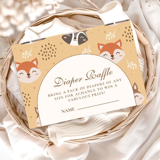 Cozy Forest Animals Diapper Raffle エンクロージャーカード