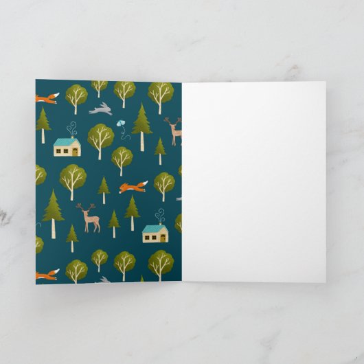 Cozy Forest Cabin and Animals カード (内部)