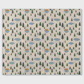 Cozy Forest Village Wrapping Paper ラッピングペーパー (フラット)