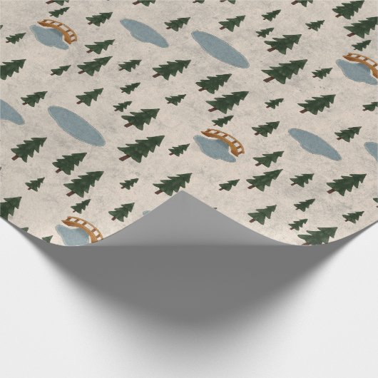 Cozy Forest Village Wrapping Paper ラッピングペーパー (角)