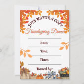 Cozy Friendsgiving Dinner Art 招待状 (正面)