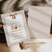 Cozy Friendsmas Striped Christmas Party Invitation 招待状