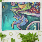 Cozy Frog Christmas & New Year Card キッチンタオル (折り畳み)