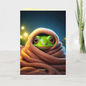 Cozy Frog Get Well Soonカード:心地よい&ラブ カード (裏面)