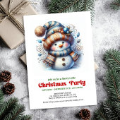 Cozy funny snowman holiday invite festive digital 招待状