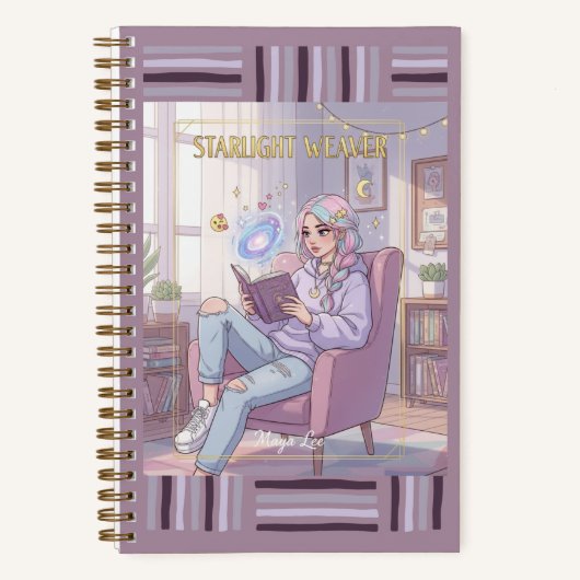 Cozy Galaxy Reader & Pastel Aesthetic Journal ノートブック (正面)
