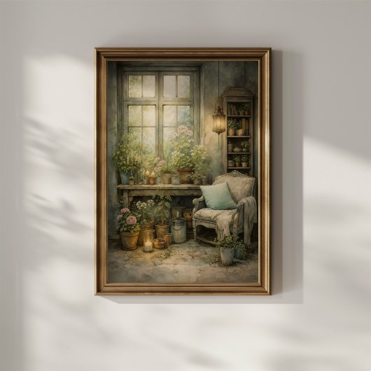 Cozy Garden Window Corner ポスター