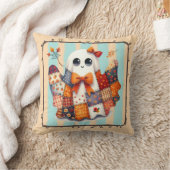 Cozy Ghost Patchwork Quilt – Halloween & Fall クッション (ブランケット)