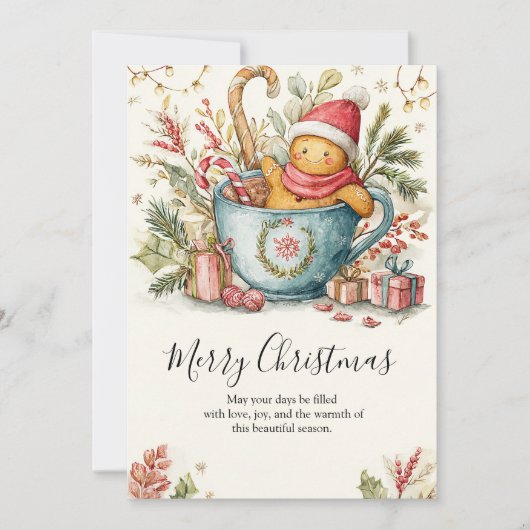 Cozy Gingerbread Holiday Delight シーズンカード (正面)