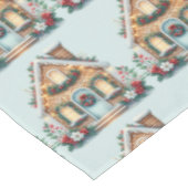 Cozy Gingerbread House Holiday Illustration テーブルクロス (アングル)