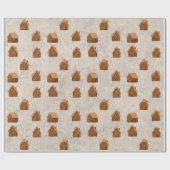 Cozy Gingerbread Houses Pattern Wrapping Paper ラッピングペーパー (フラット)
