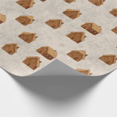 Cozy Gingerbread Houses Pattern Wrapping Paper ラッピングペーパー (角)