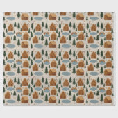 Cozy Gingerbread Village Wrapping Paper ラッピングペーパー (フラット)