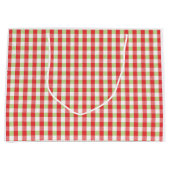 Cozy Gingham Christmas Large Gift Bag ラージペーパーバッグ (正面)