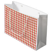Cozy Gingham Christmas Large Gift Bag ラージペーパーバッグ (正面アングル)