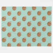 Cozy Gingy Gingerbread Christmas Fleece Blanket フリースブランケット (正面(横))