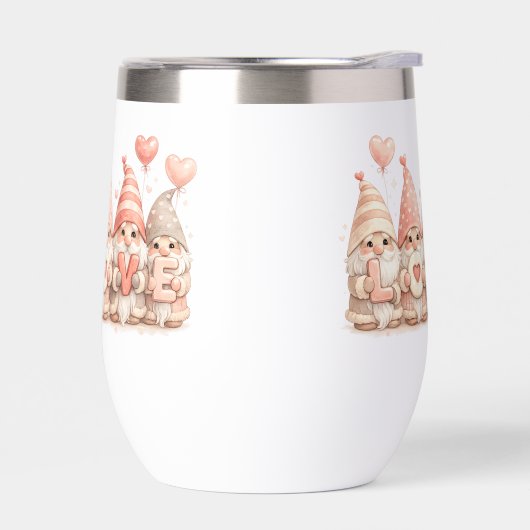 Cozy Gnome LOVE Water Bottle (左面)