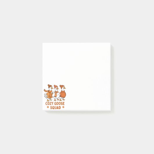 Cozy Goose Squad Autumn ポストイット (正面)