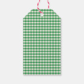 Cozy Green Plaid Christmas Joy ギフトタグ (裏面)