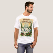cozy happy new year 2026 family tshirt tシャツ (正面フル)