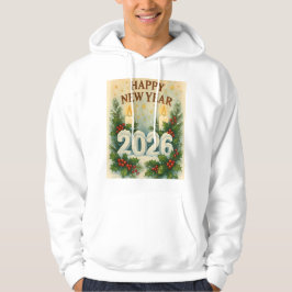 cozy happy new year 2026 winter hoodie パーカ