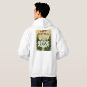 cozy happy new year 2026 winter hoodie パーカ (裏面フル)