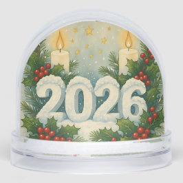 cozy happy new year snow globe