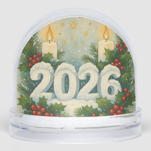 cozy happy new year snow globe (正面)