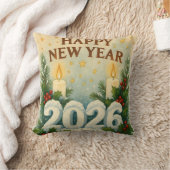 cozy happy new year throw pillow クッション (ブランケット)
