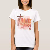 Cozy Happy Thanksgiving Sweatshirt for Fall Tシャツ (正面)