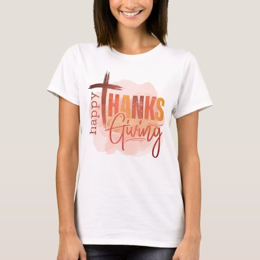 Cozy Happy Thanksgiving Sweatshirt for Fall Tシャツ (正面)