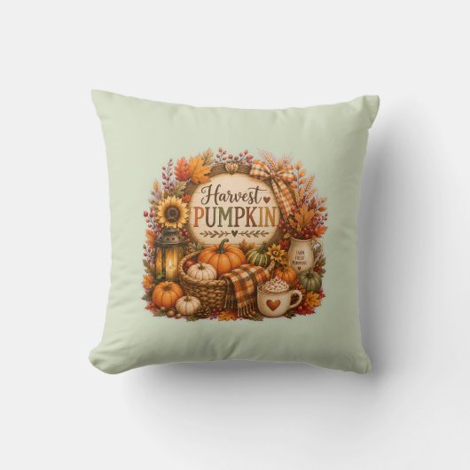 Cozy Harvest Pumpkin / Cosecha Acogedora クッション (正面)
